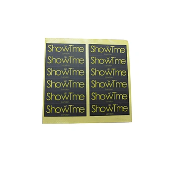 Black Fashion Luxury High End Customized Logo Printing Self Adhesive Stickers Wholesale Low MOQ Paper Sticker